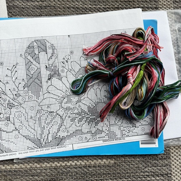 Candamar Designs Inc. French Floral Basket Counted Cross Stitch Kit 50425 20x10" - Picture 5 of 5